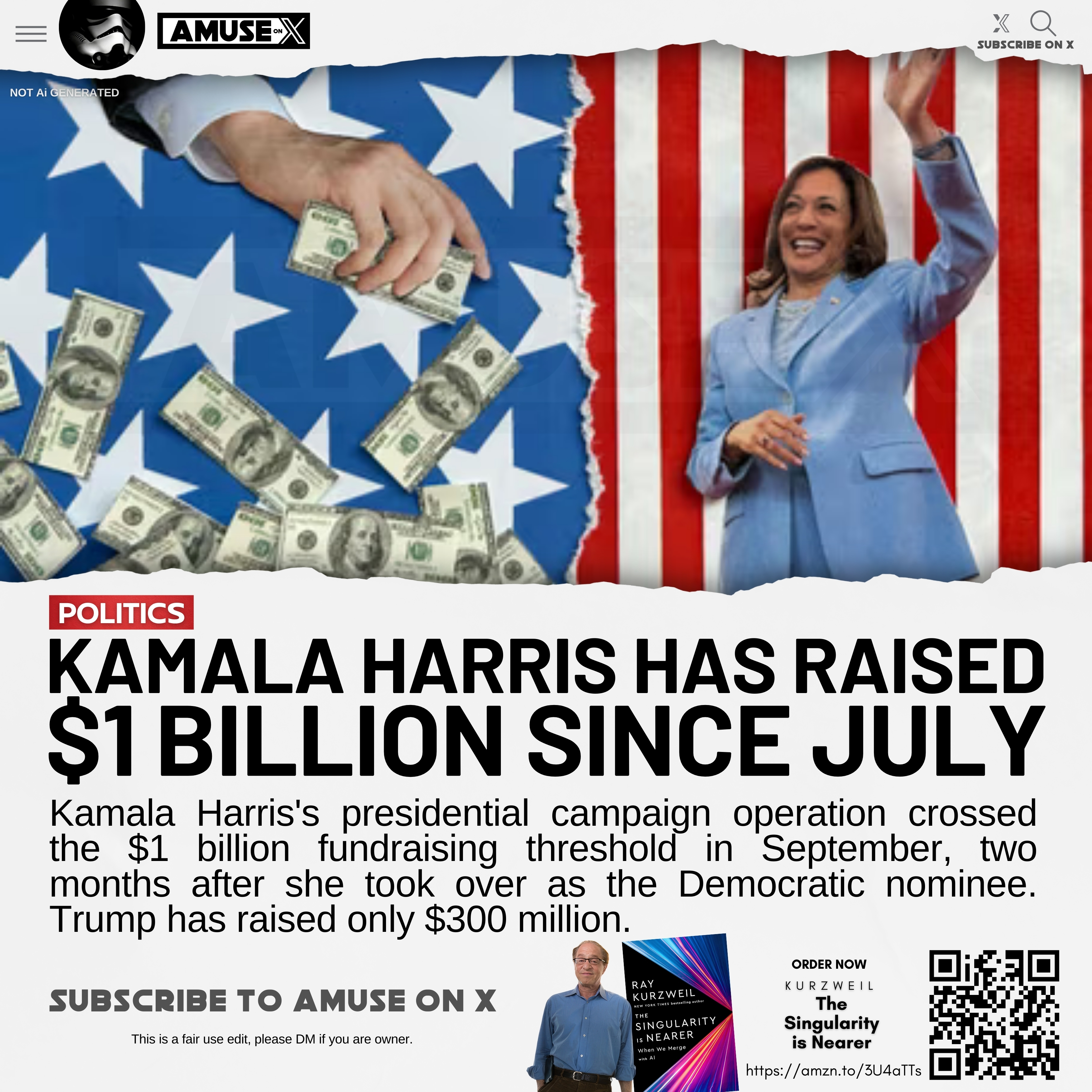 amuse on X: "MONEY: Hundreds of millions of untraceable dollars loaded on  prepaid debit cards have been funneled to the Harris campaign through  ActBlue. Kamala Harris has raised more than a billion